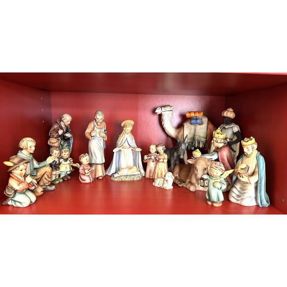 Hummel Christmas Nativity Set 17 Pieces TMK 1-4 From West Germany 1950’s *Read* - Picture 6 of 16